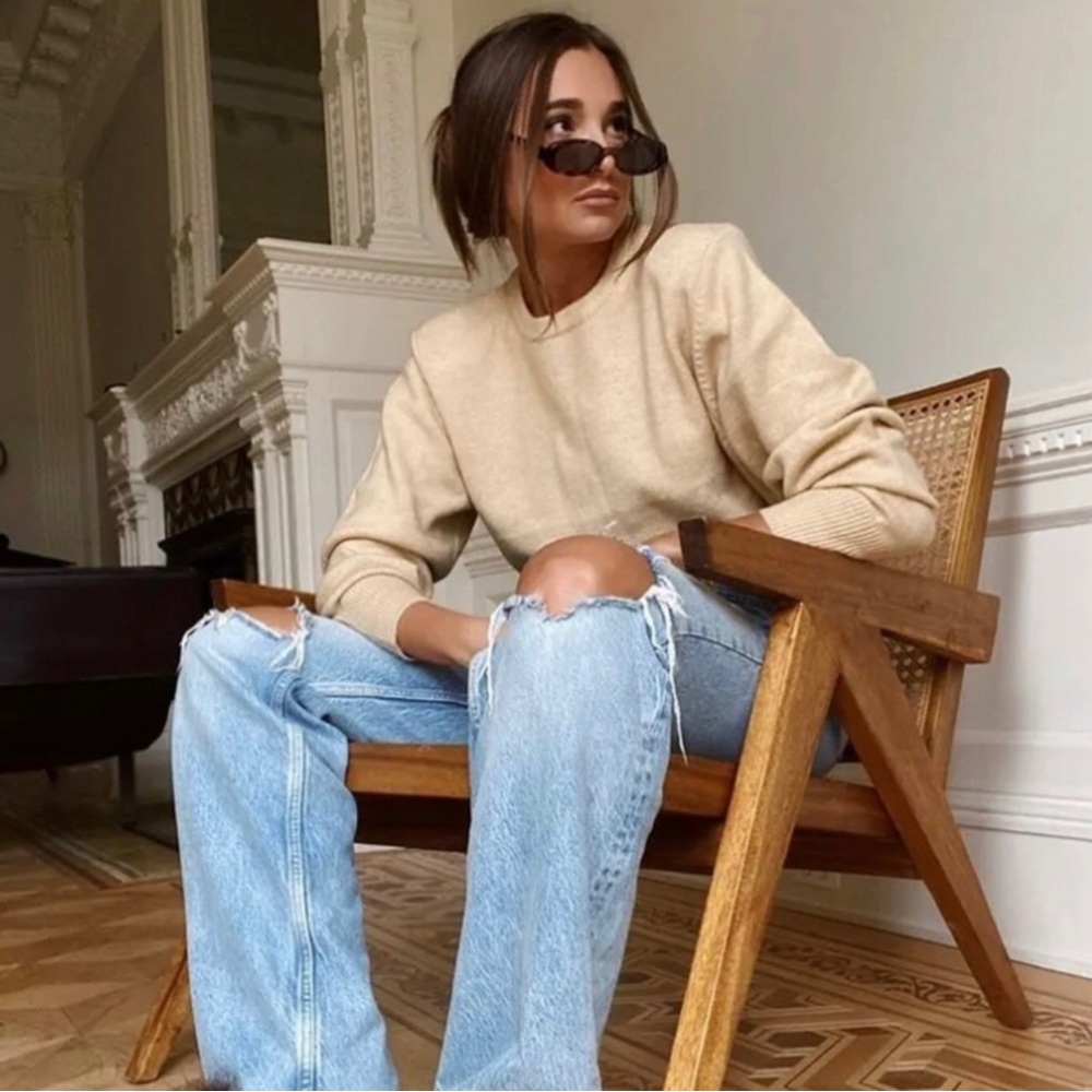 Danielle Bernstein Tan Sweater
